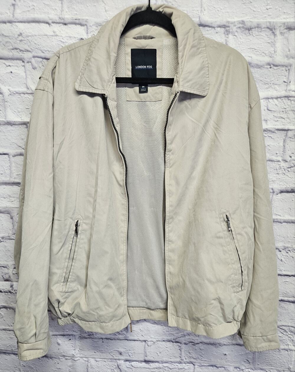 London Fog Bomber Jacket Breathable Mesh Lining, Size M Vintage Grandpa Core EUC